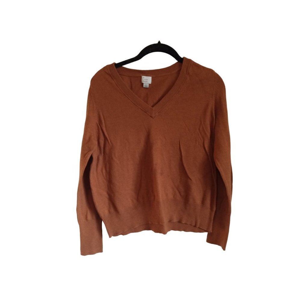 A‎ new day Rustic brown V-neck